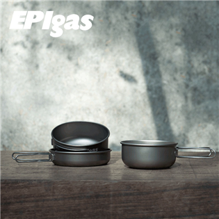 【大山野營】日本 EPIgas T-8001 鈦鍋具組 